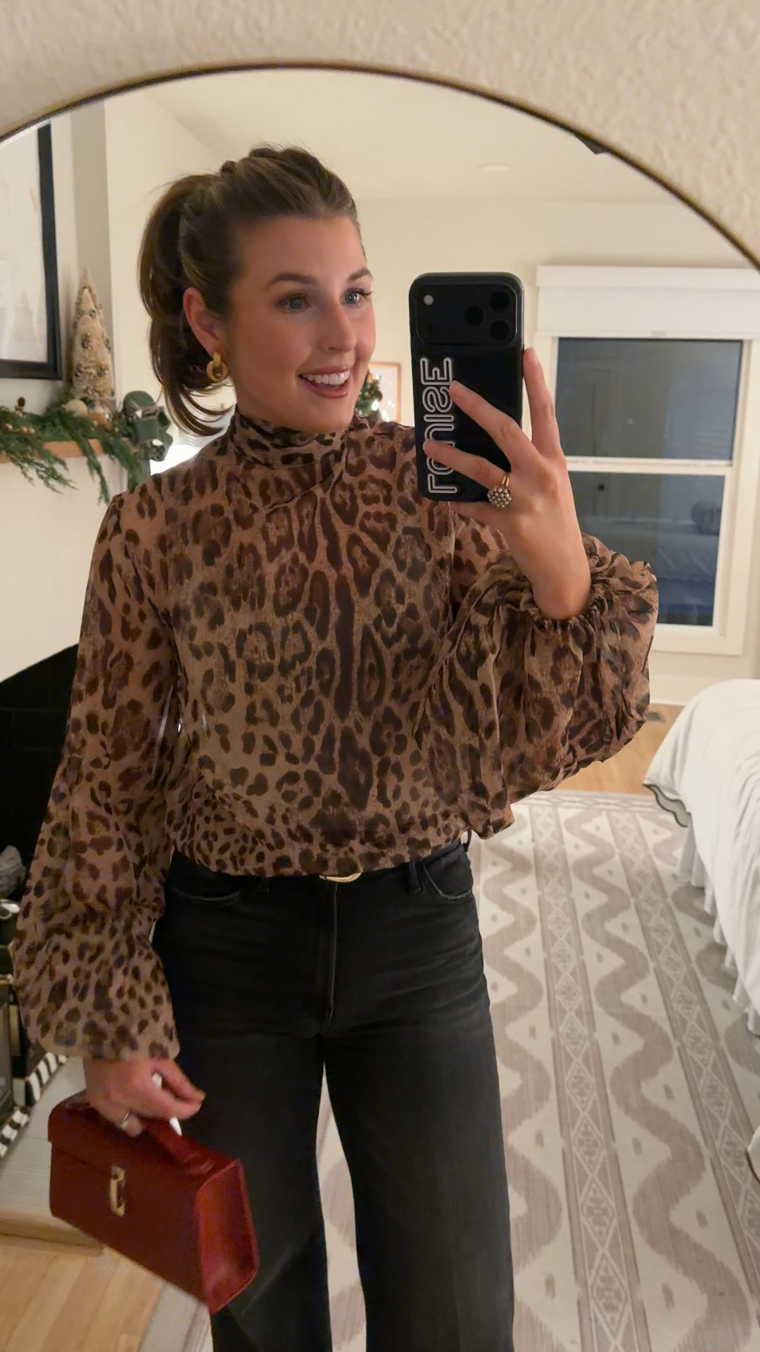 Outfit for dinner last night! Wearing a 2 in top and 26 in jeans 