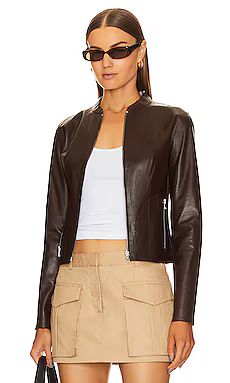 LAMARQUE Chapin Jacket in Mahogany & Silver from Revolve.com | Revolve Clothing (Global)