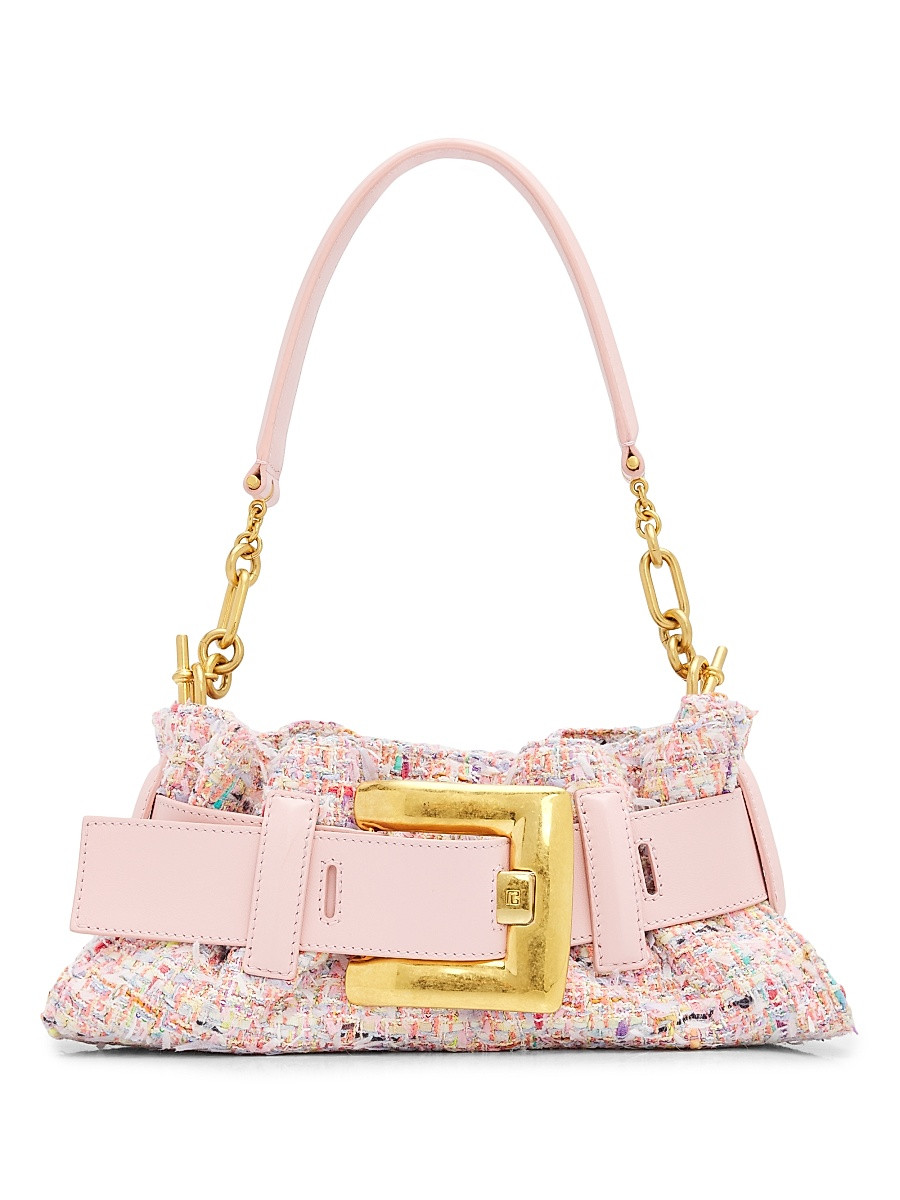 Balmain Women's Anthem Mini Tweed Shoulder Bag - Multicolored | Saks Fifth Avenue