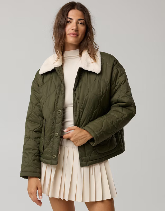 OFFLINE By Aerie Quilted Chore Jacket | American Eagle Outfitters (US & CA)