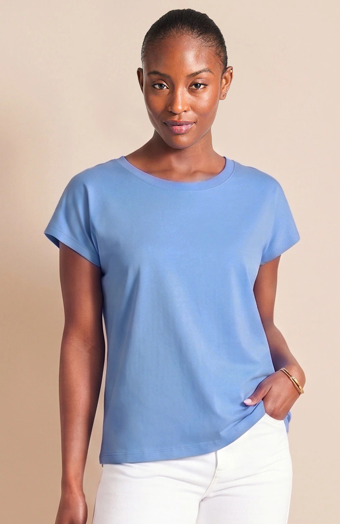 Luxe Supima\u00ae Scoop-Neck Tee | J. Jill