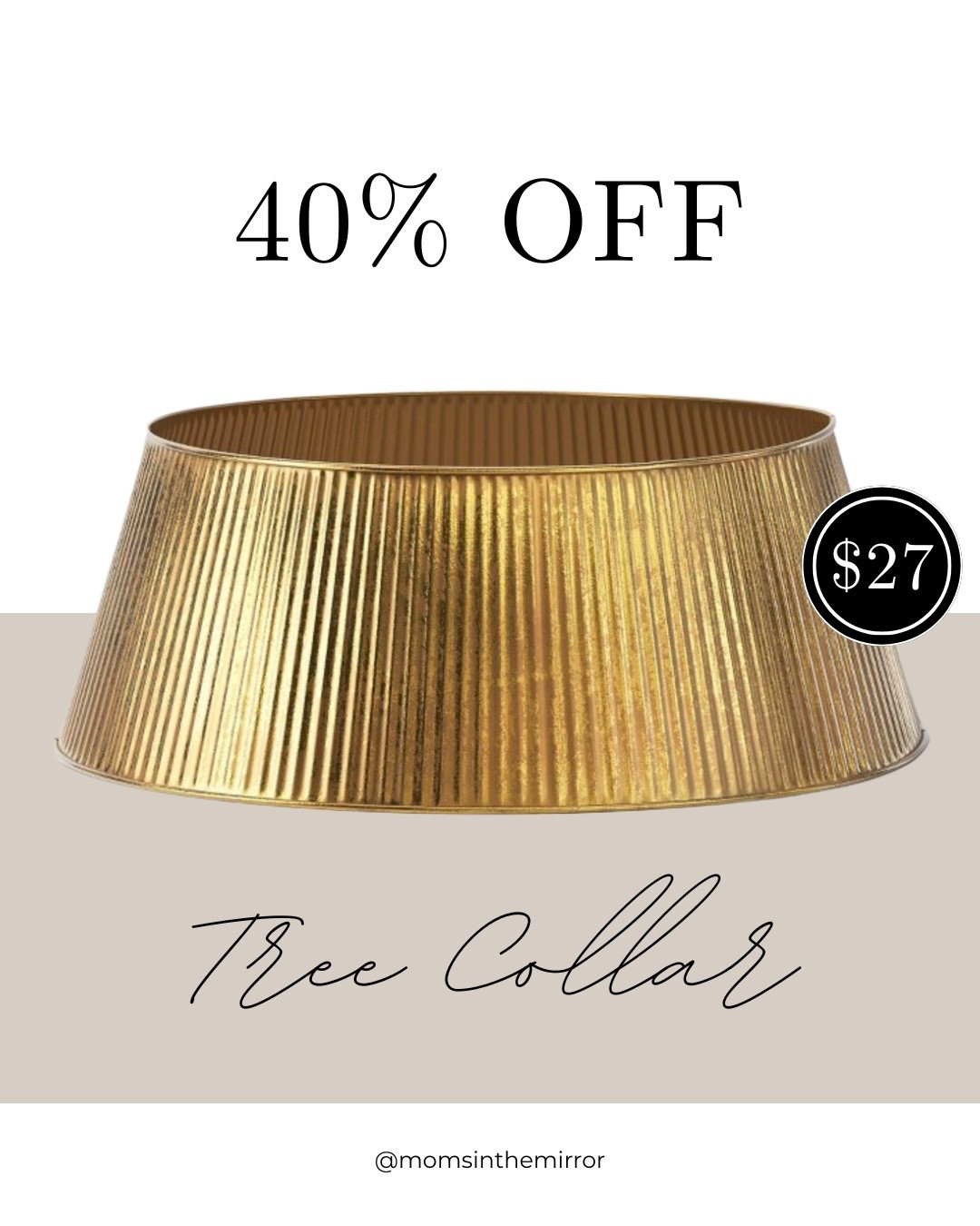 I bought this tree collar last year and I LOVE it. Easy to store because it unhooks and nestles in itself as a half moon shape. I love that it covered the fake tree stem and stand at the bottom perfectly. Grab it before it sells out. It did last year on an early sale (like this one) and was never restocked. 