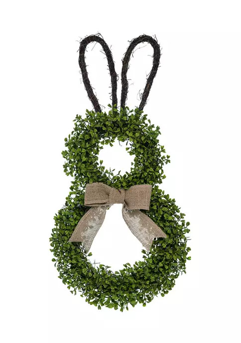 Bunny Boxwood Wreath | Belk