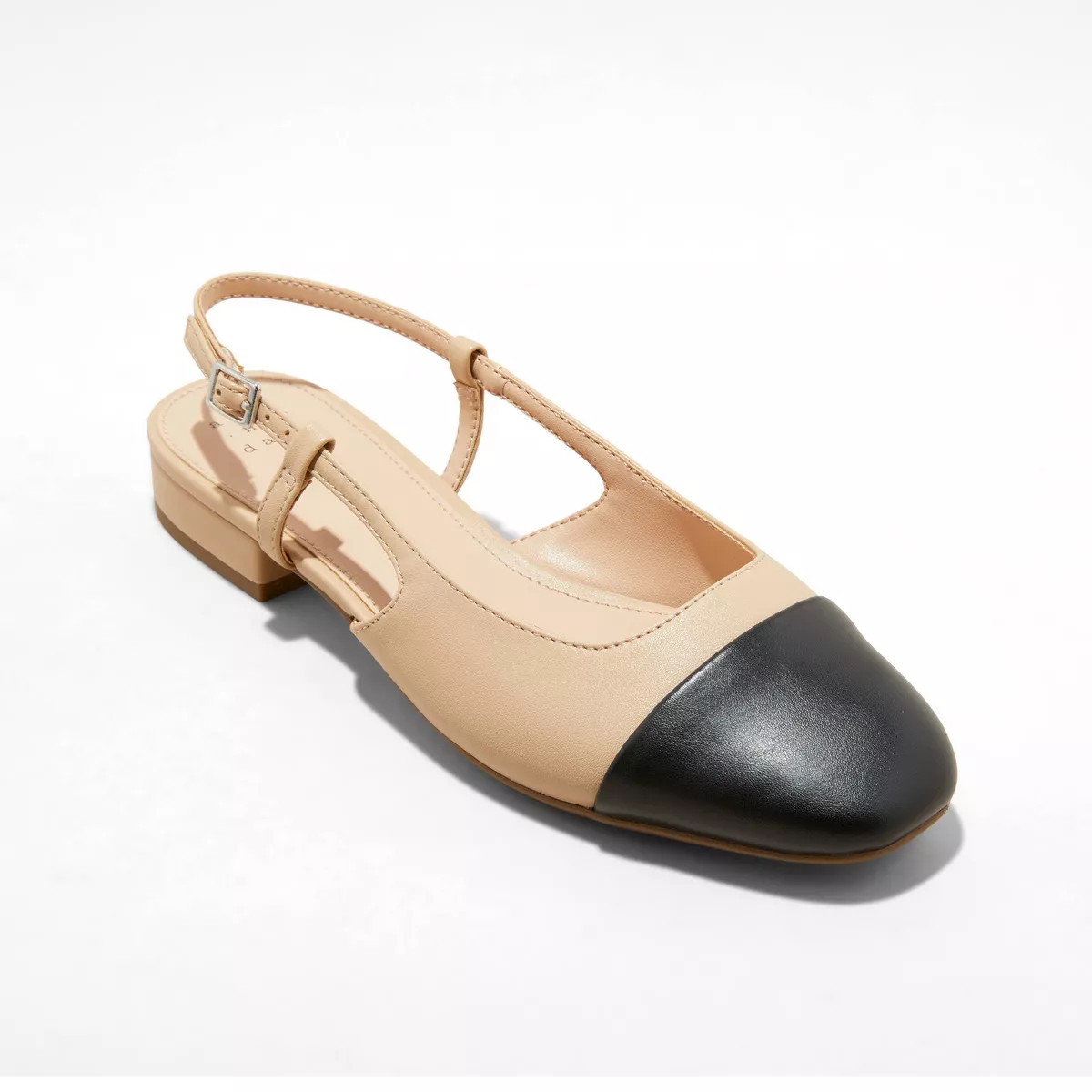 Women's Maxine Cap-toe Slingback Flats - A New Day™ Tan 8.5W | Target