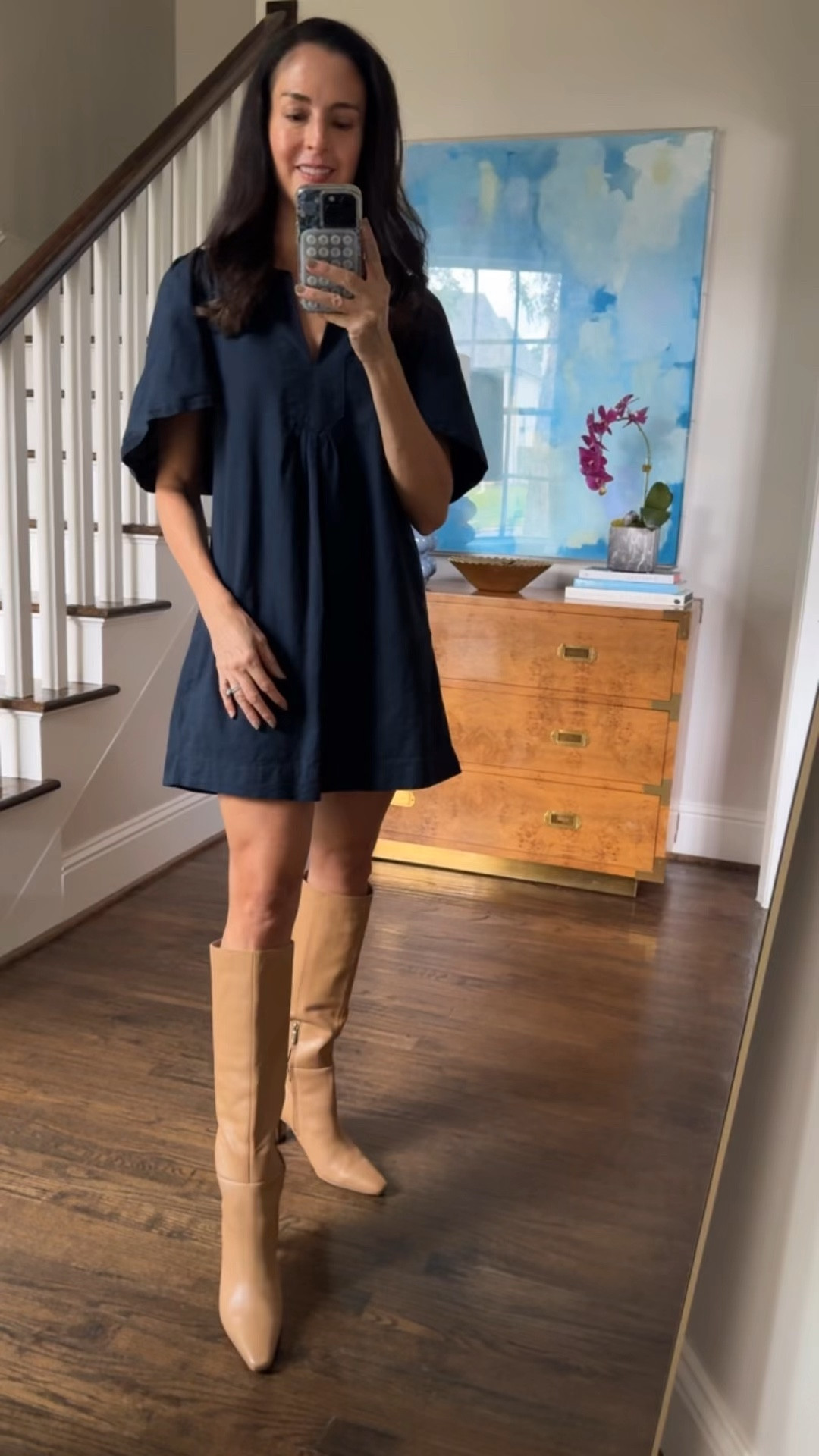 Another great dress you can wear all year- available in several colors. Wearing an XS. And I love tall boots with dresses. This pair is perfect!

#LTKShoeCrush #LTKWorkwear #LTKStyleTip