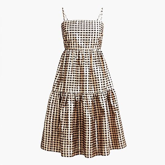 newLurex® gingham tiered mini dressItem BM072 2071 people looked at this item in the last dayCom... | J.Crew Factory