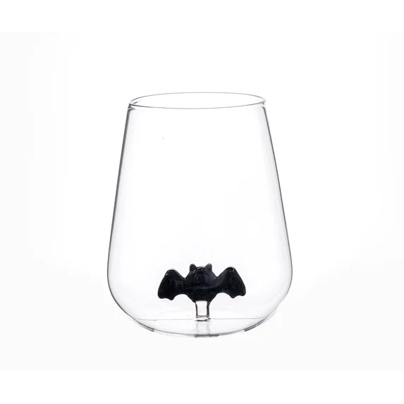 Way to Celebrate Halloween Stemless Wine Glass with Bat | Walmart (US)