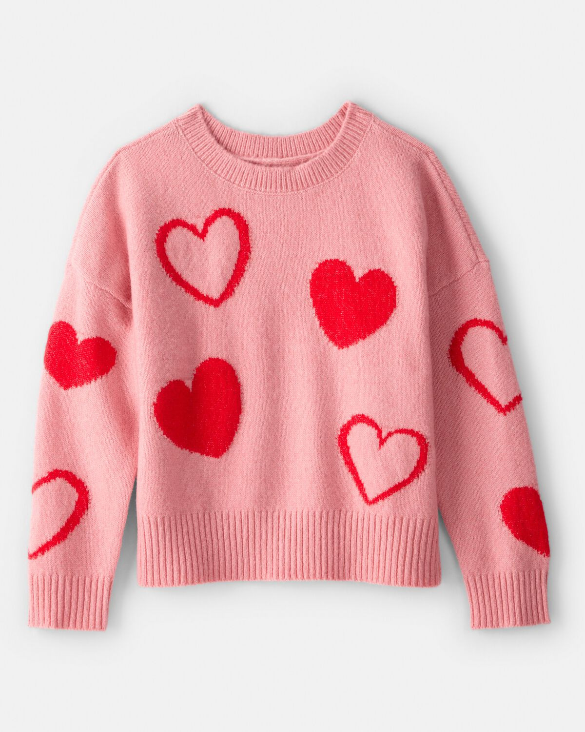 Girls Heart Long-Sleeve Sweater - Pink | Carter's | Carter's Inc