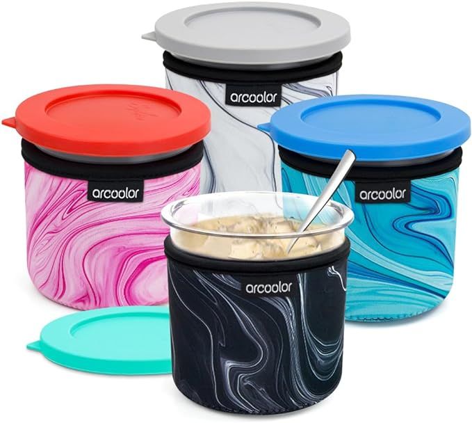 Arcoolor Ice Cream Neoprene Sleeve, Reusable Insulated Sleeves for Ninja Creami Pints, Compatible... | Amazon (US)