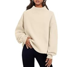 Womens Oversized Sweatshirts Turtleneck Pullover Long Sleeve Hoodies Tops Fall Outfits 2023 Cloth... | Amazon (US)
