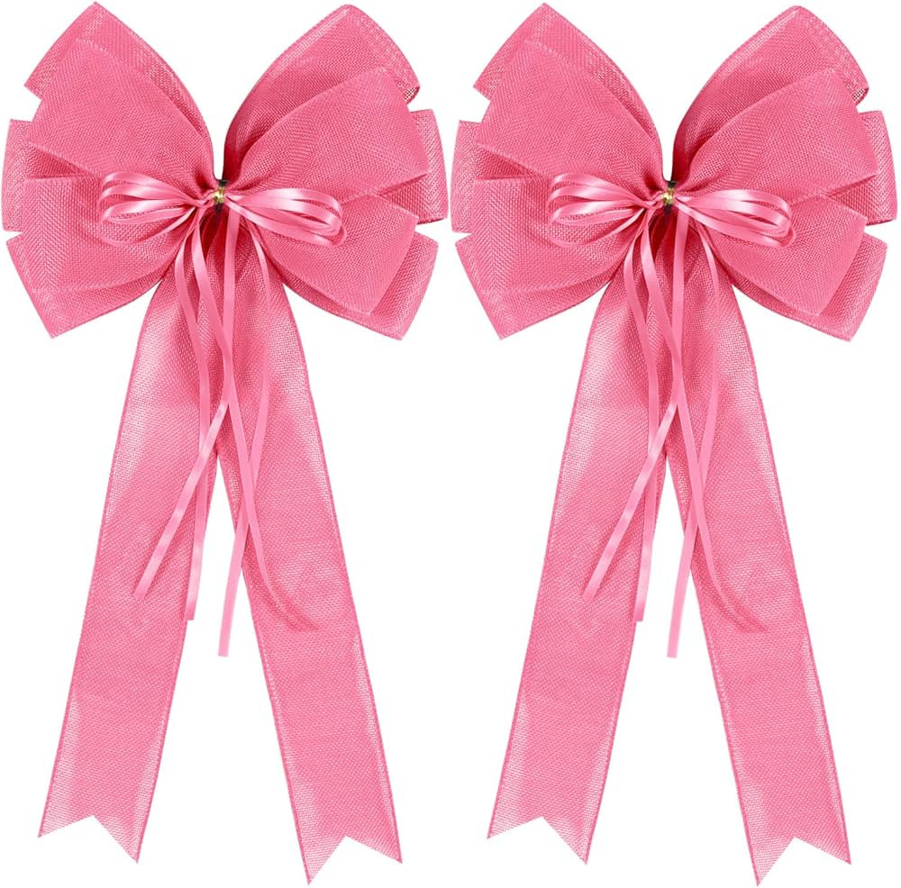 2 Pcs Large Christmas Fall Wreath Bow Decor,Christmas Tree Topper Bow Decorations,Decorative Bow ... | Amazon (US)