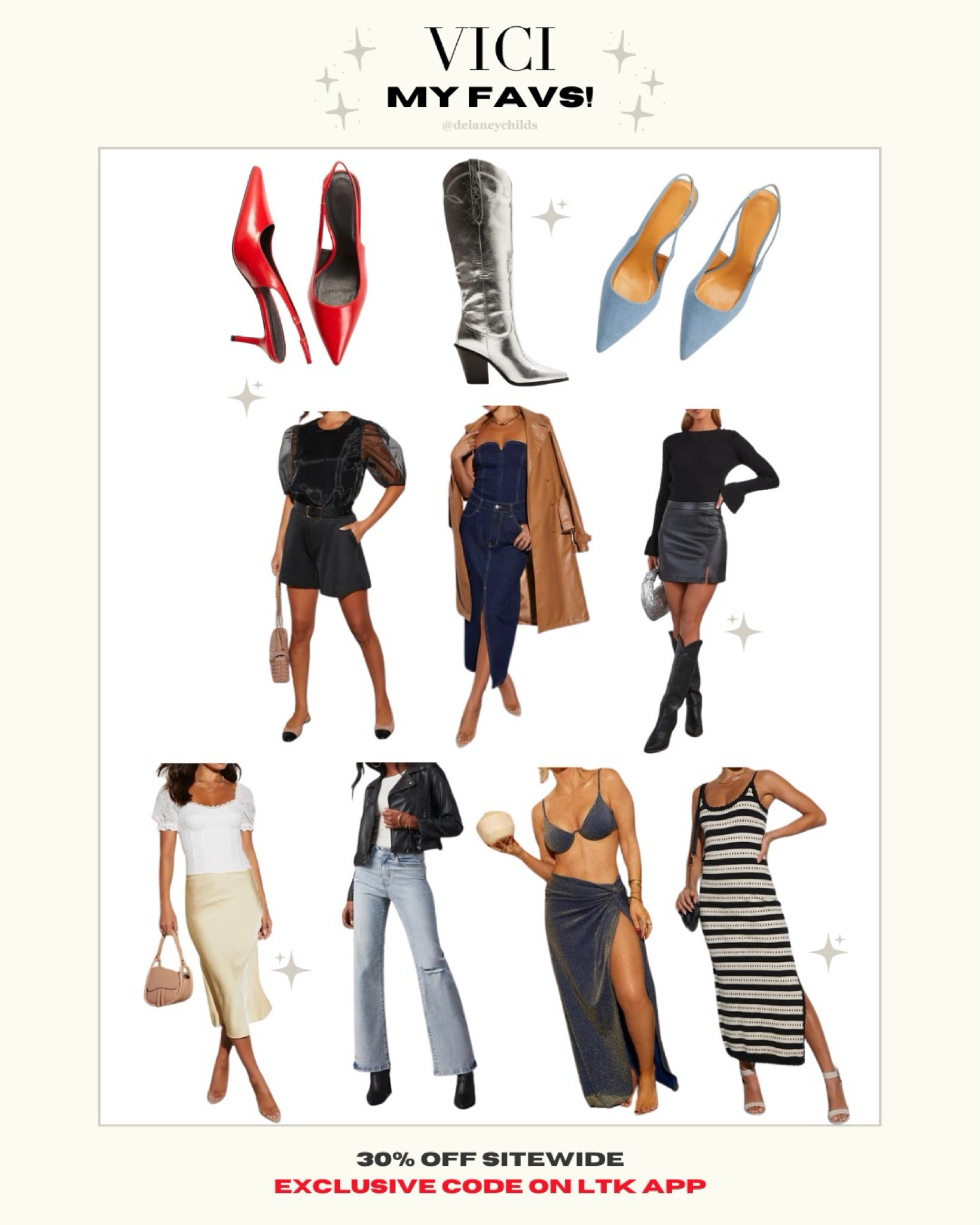 VICI Collection is 30% off sitewide! 🍒♟️
Access the exclusive code “SPRINGLTK30”within the LTK creator app. The LTK Spring Sale is March 8th-11th! 

#LTKSpringSale #LTKfindsunder100 #LTKsalealert