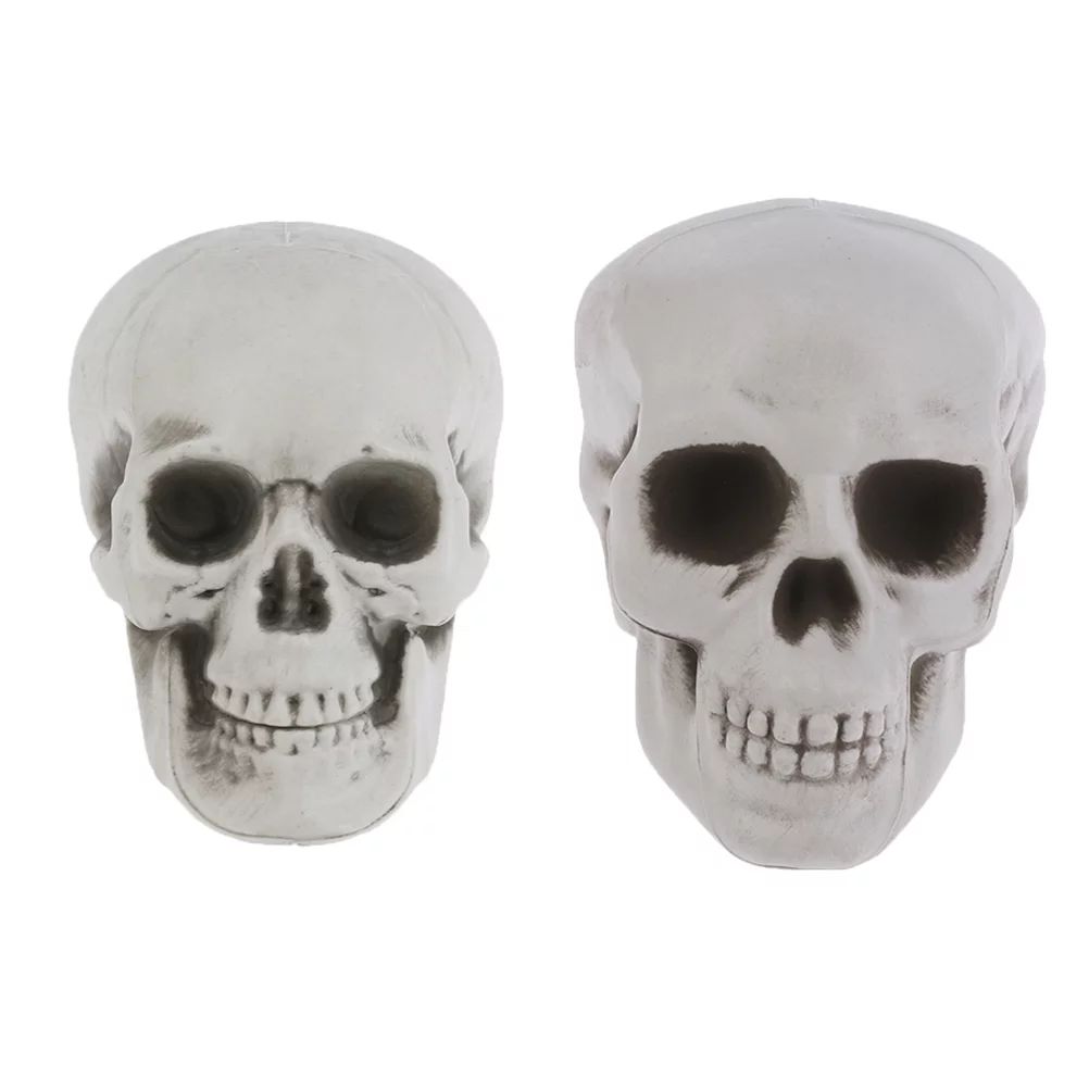 BESTONZON 2pcs Halloween Artificial Skull Desktop Skull Ornament Ghost House Props Party Supplies... | Walmart (US)