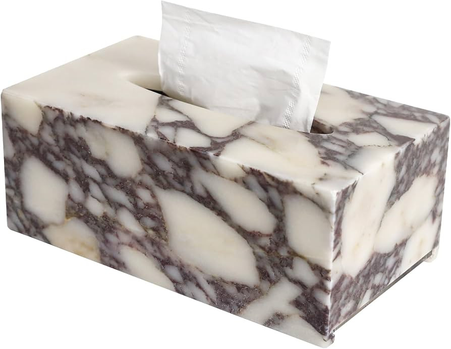 Noble and Light Luxury Natural Travertine Marble Household Tissue Box for Bathroom | Office | Des... | Amazon (US)