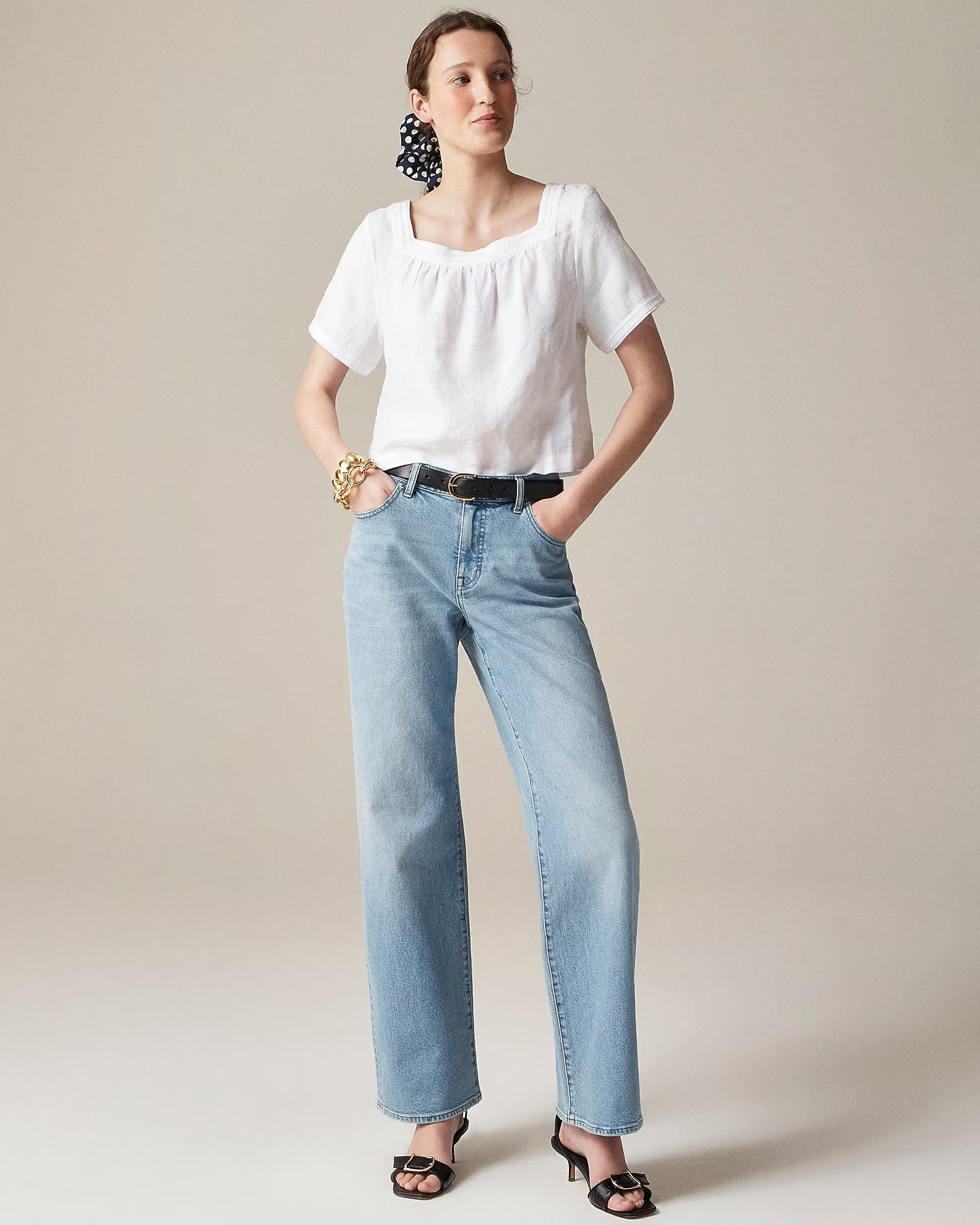 Lower-rise full-length slim-wide jean | J. Crew US