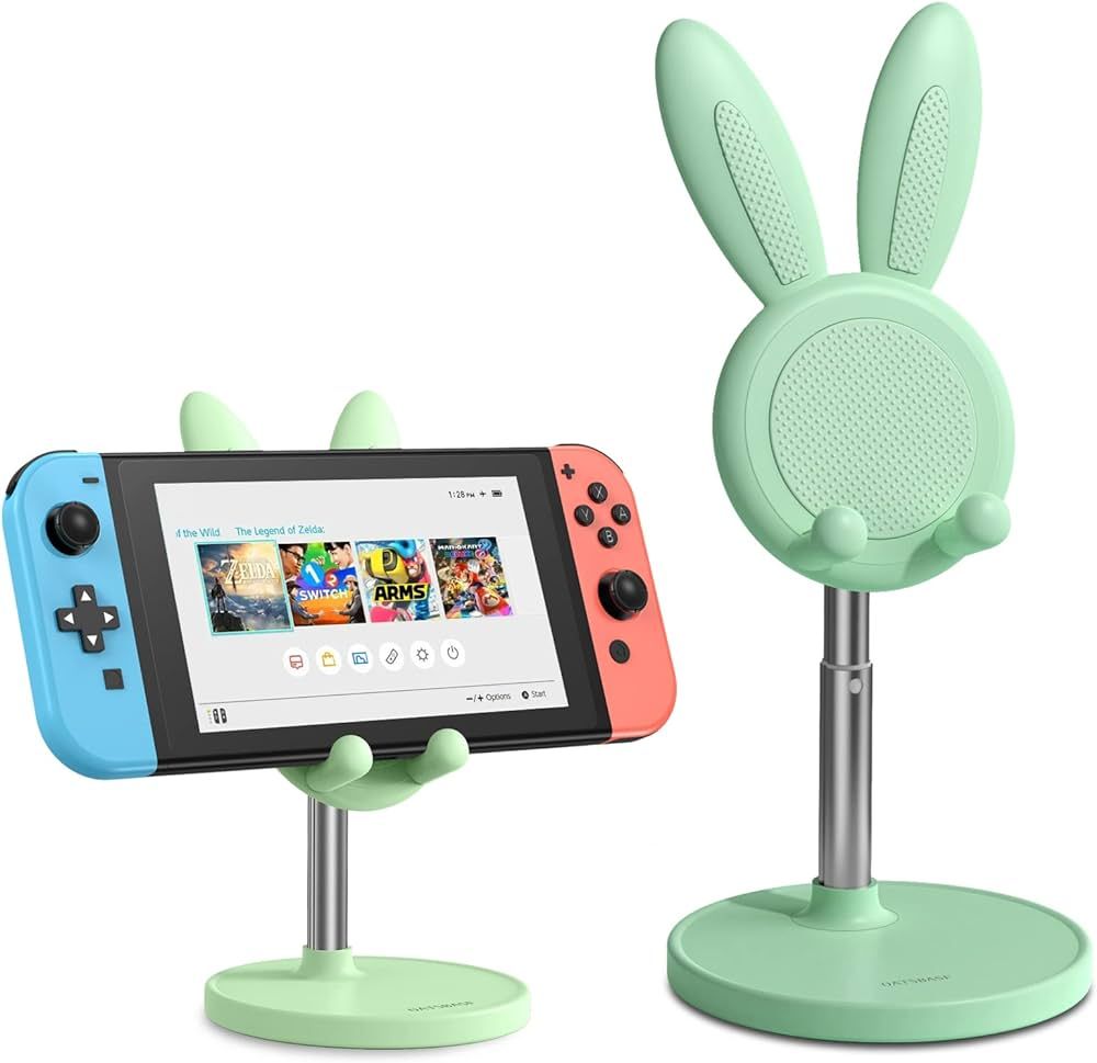 OATSBASF Cell Phone Stand, Adjustable Cute Bunny Phone Stand for Desk, Kawaii Phone Holder Stand,... | Amazon (US)