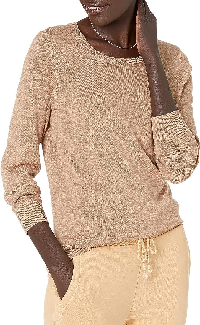 Amazon Essentials Women's Long-Sleeve Lightweight Crewneck Sweater | Amazon (US)