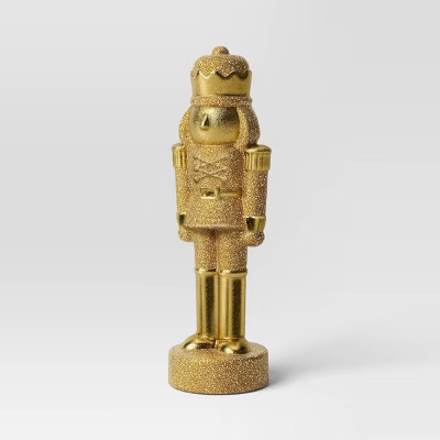 11.5" Christmas Gold Nutcracker with Glittered Finish - Wondershop™ | Target