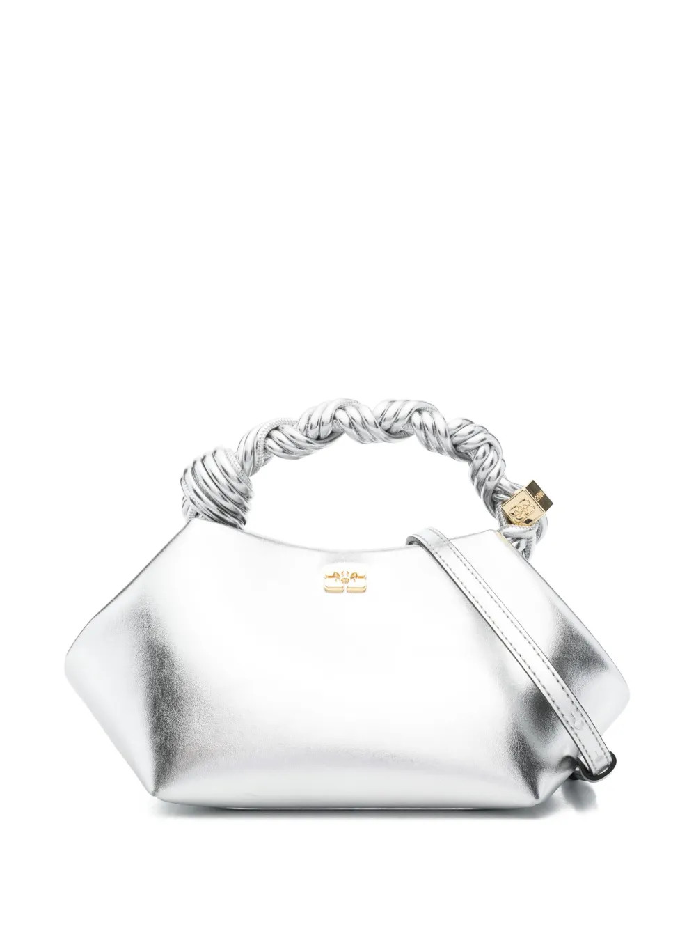 GANNI Mini Bou Handbag | Silver | FARFETCH AU | Farfetch Global