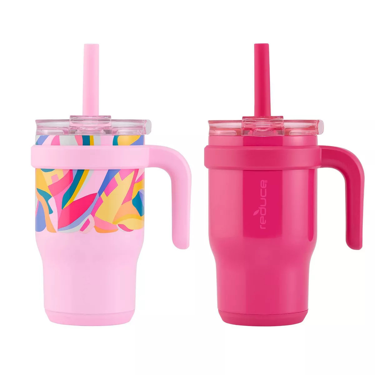 Reduce 14oz 2pk Coldee Kids Mugs with Spill-Proof Straw | Target