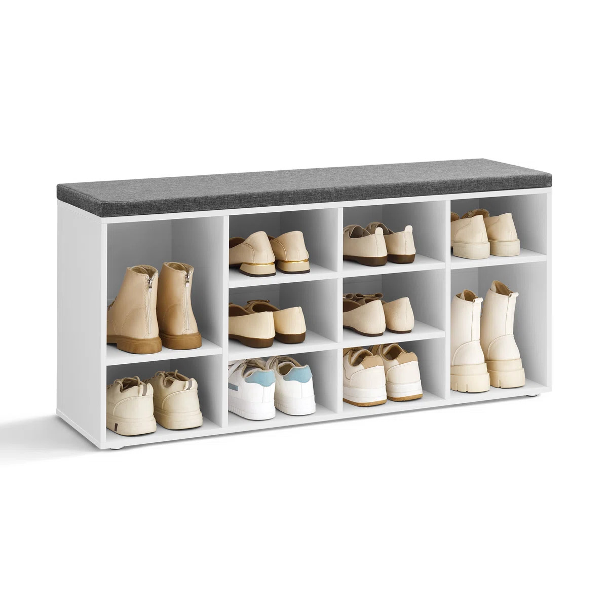 Arney 10 Pair Shoe Storage Bench with Adjustable Shelves | Wayfair North America