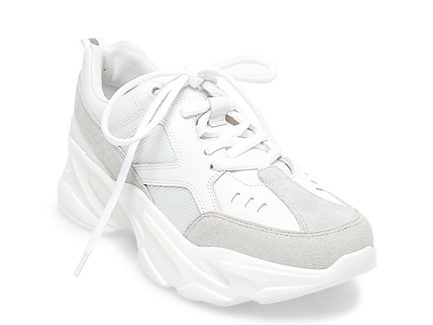 Steve Madden Memory Sneaker - Women's - White/Grey | DSW