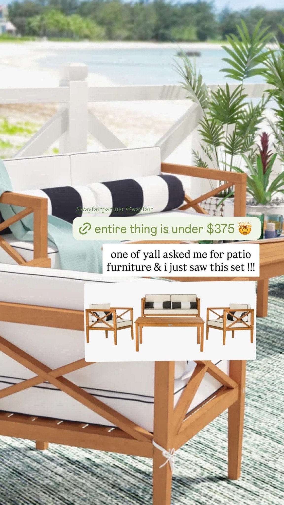 The cutest patio set on sale for under $400!!!! Seriously so good!

#LTKSaleAlert #LTKHome #LTKSeasonal