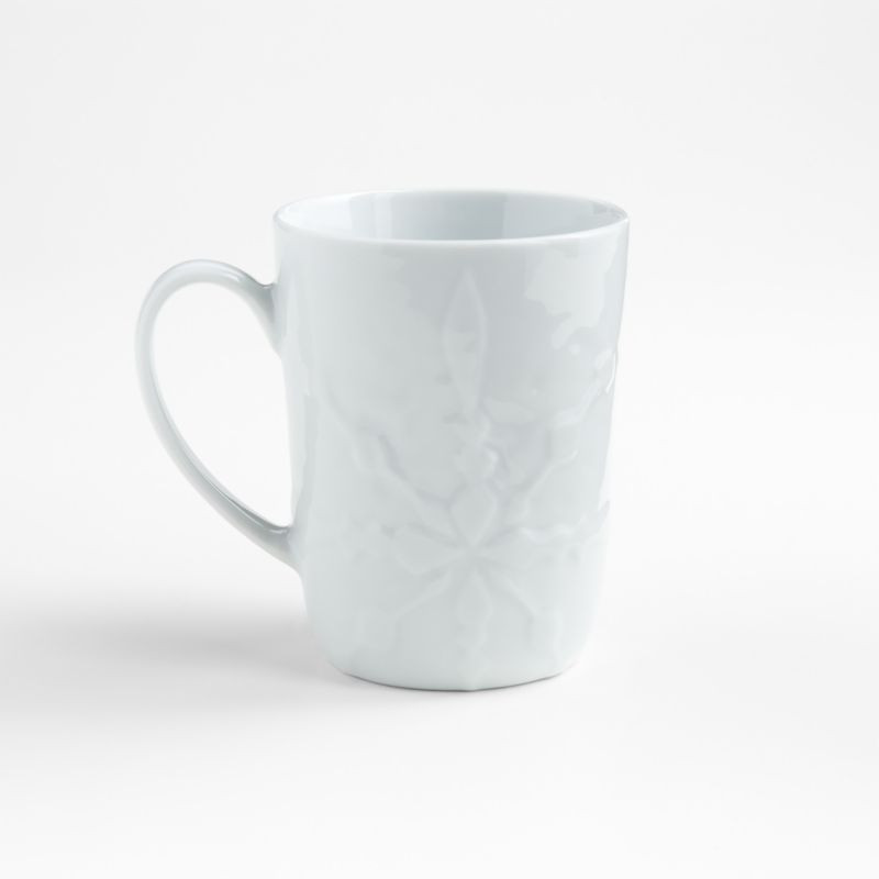 Mercer Snowflake Porcelain Mug | Crate & Barrel | Crate & Barrel