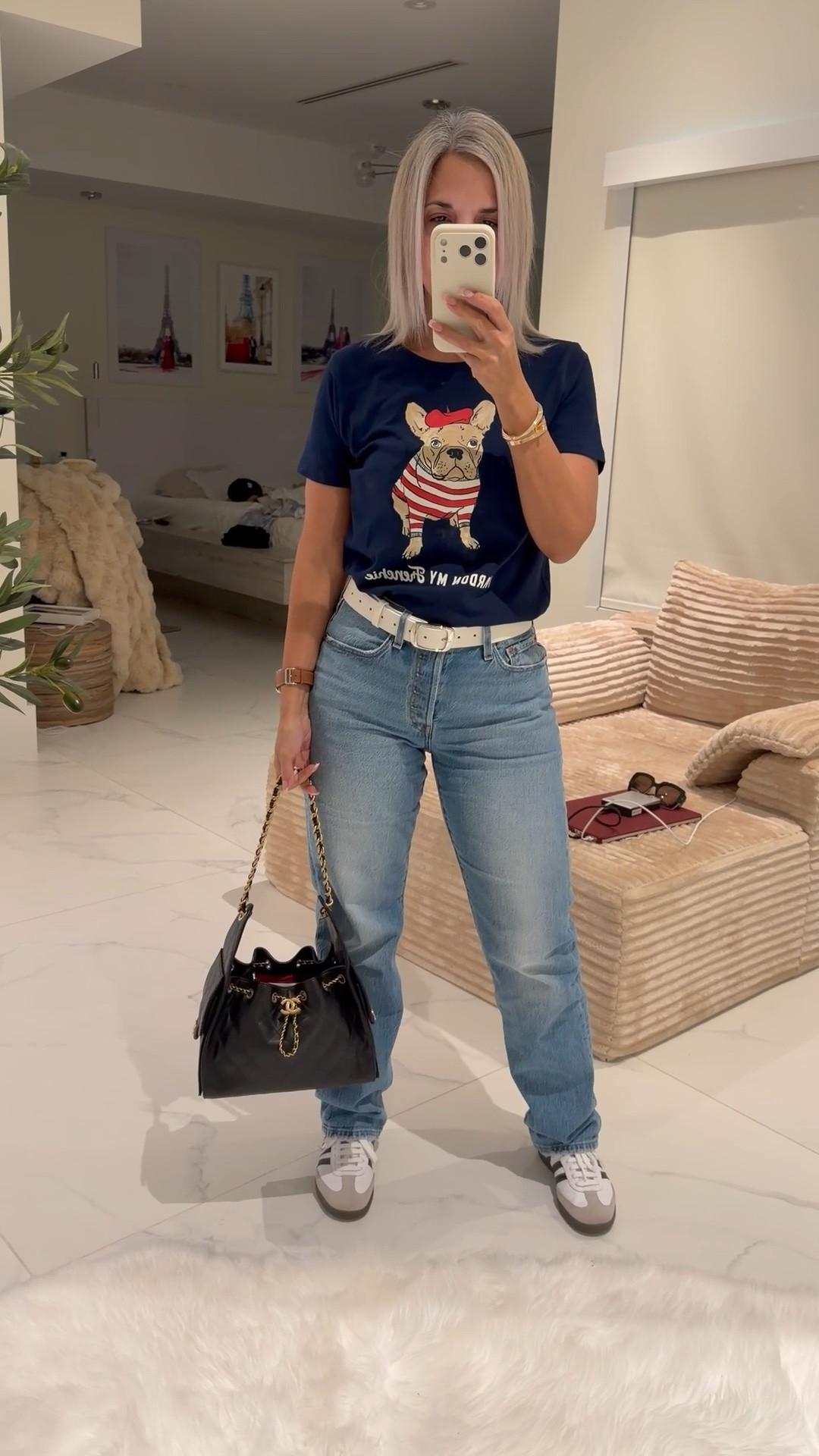 How cute is this graphic tee from Jcrew. My go-to Levi’s and of course my Chanel 25

#LTKootd #LTKgrwm
