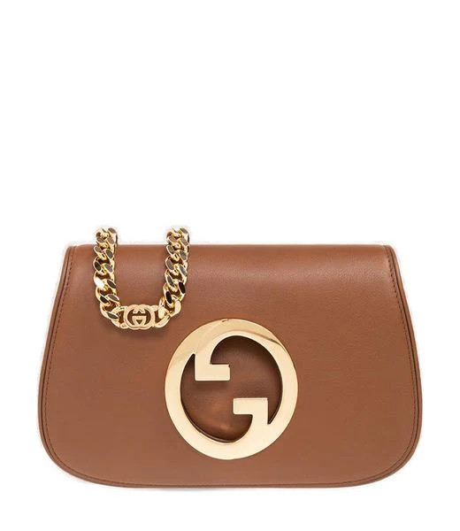 Gucci Women's Chic Raffia Blondie Bag in Brown | 699268UXX0G Color 2535 | LOZURI