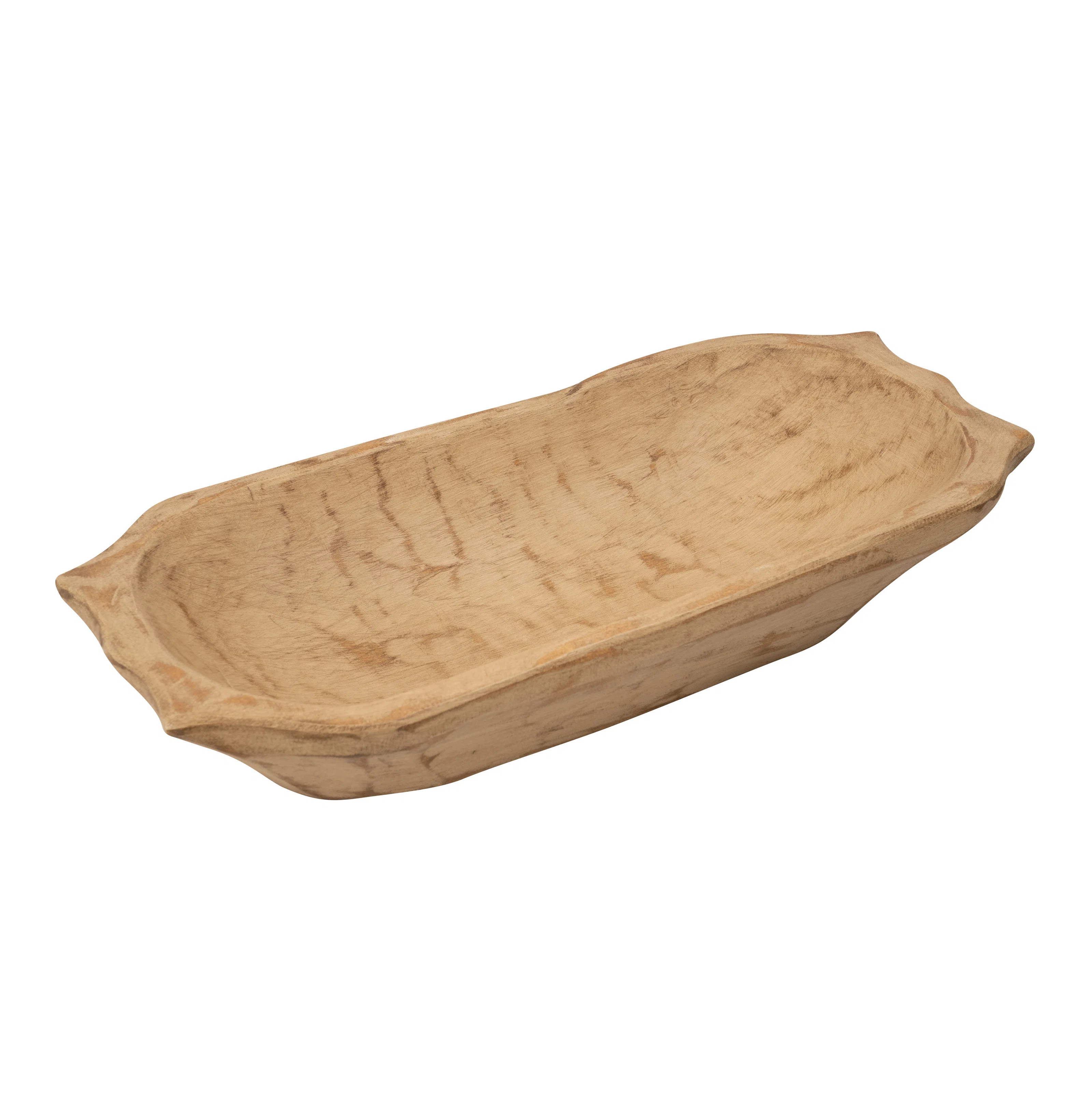 Loon Peak® Glenfield Deep Wooden Dough with Handles Decorative Bowl & Reviews | Wayfair | Wayfair North America