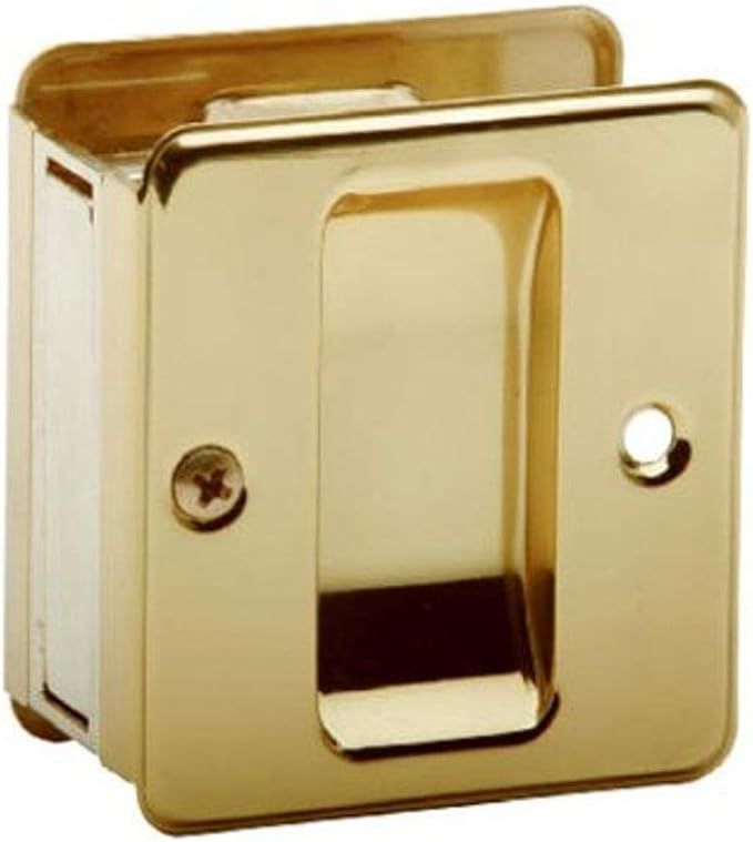 SCHLAGE Lock CO SC990B-605 Schlage Sc990B3 Door Pull, 2-3/4 in L 2-1/2 in D, Solid, Bright Brass | Amazon (US)