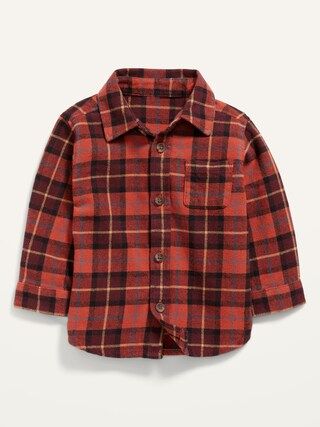 Long-Sleeve Plaid Pocket Shirt for Baby | Old Navy (US)