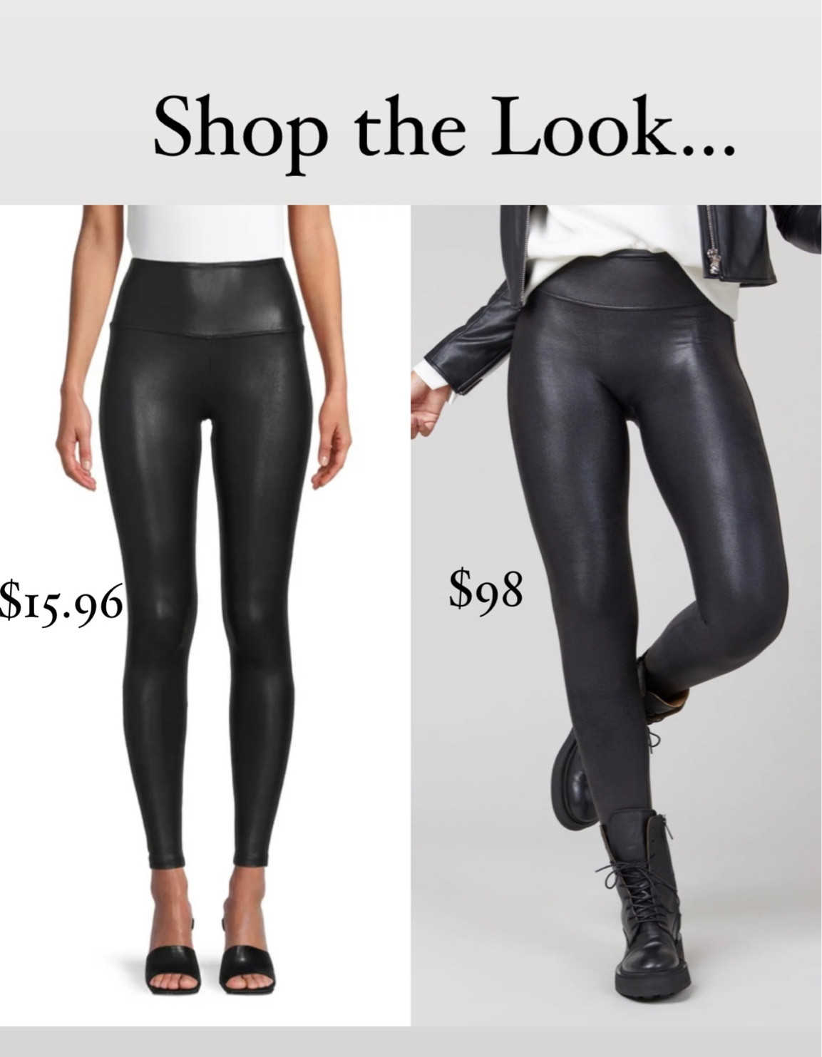 Shop the look 
Look for less
Black faux leather
Liquid leather
Leggings
Spanx
Walmart Finds 
Affordable 
Fall essentials 
Fall trend 


#LTKSeasonal #LTKstyletip #LTKunder50