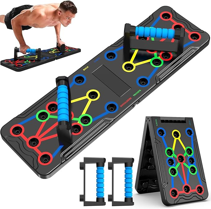 Solid Push Up Board 15 in 1 Home Workout Equipment Multi-Functional Pushup Stands System Fitness ... | Amazon (US)