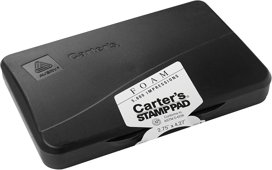Avery Carter's Foam Stamp Pad, 2.75 x 4.25 Inch, Black, 1 Pad (21381) | Amazon (US)
