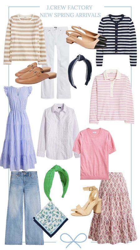 JCrew factory new spring arrivals! So many cute and preppy finds to update your spring wardrobe!! 🩷 classic style finds, spring outfits, spring styles 

#LTKstyletip