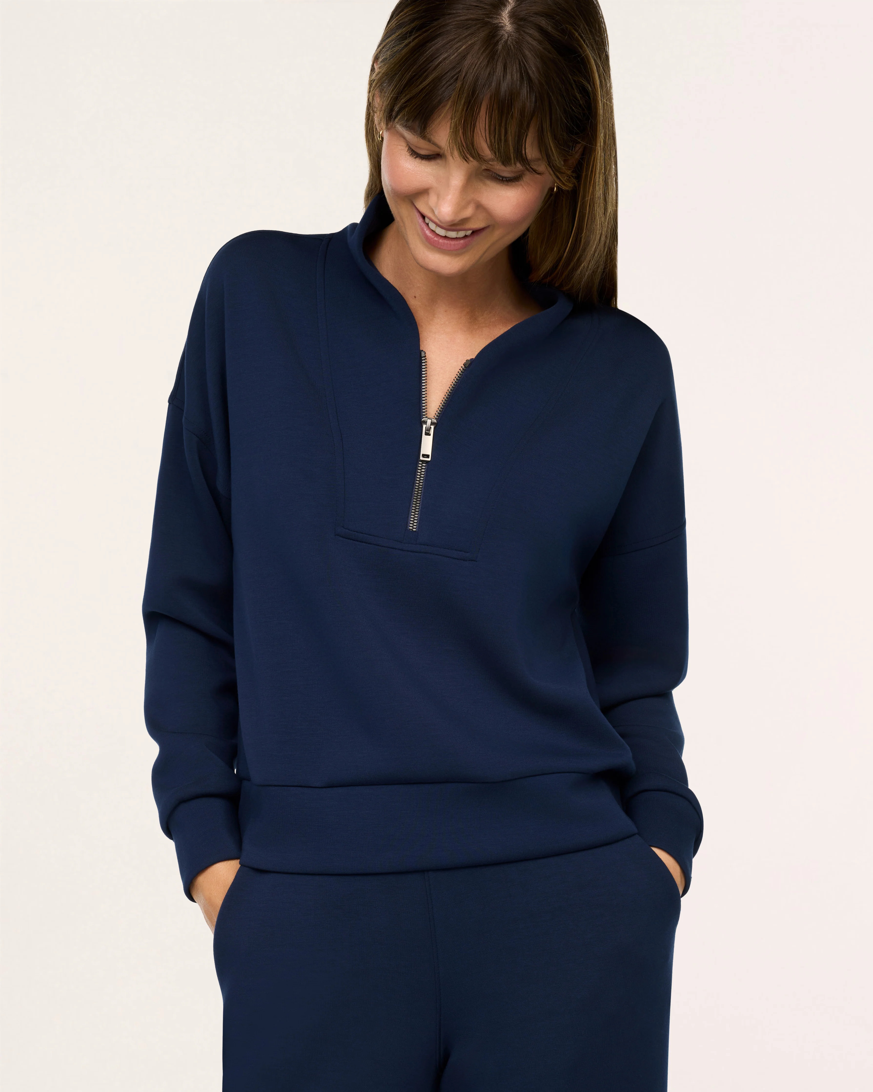 SPANX AirEssentials® Shawl Collar Half Zip | Spanx
