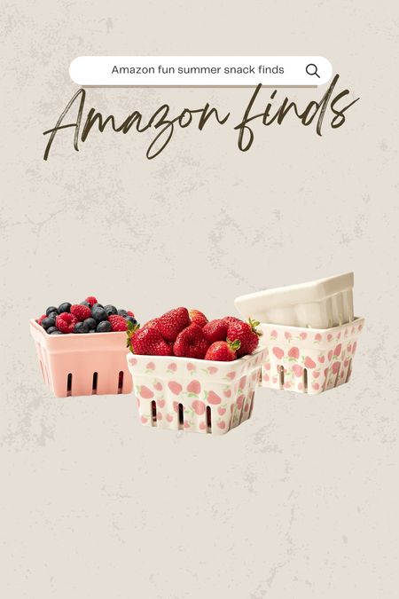 Cute berry baskets from Amazon! 
Amazon finds, Amazon home, summer snack, summer fun, summer finds 

#LTKSeasonal #LTKhome #LTKunder50