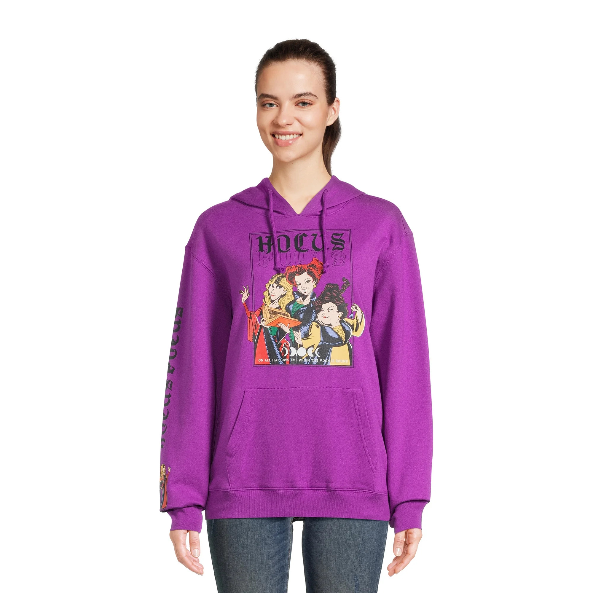 Women's Knit Top Hocus Pocus Hoodie | Walmart (US)