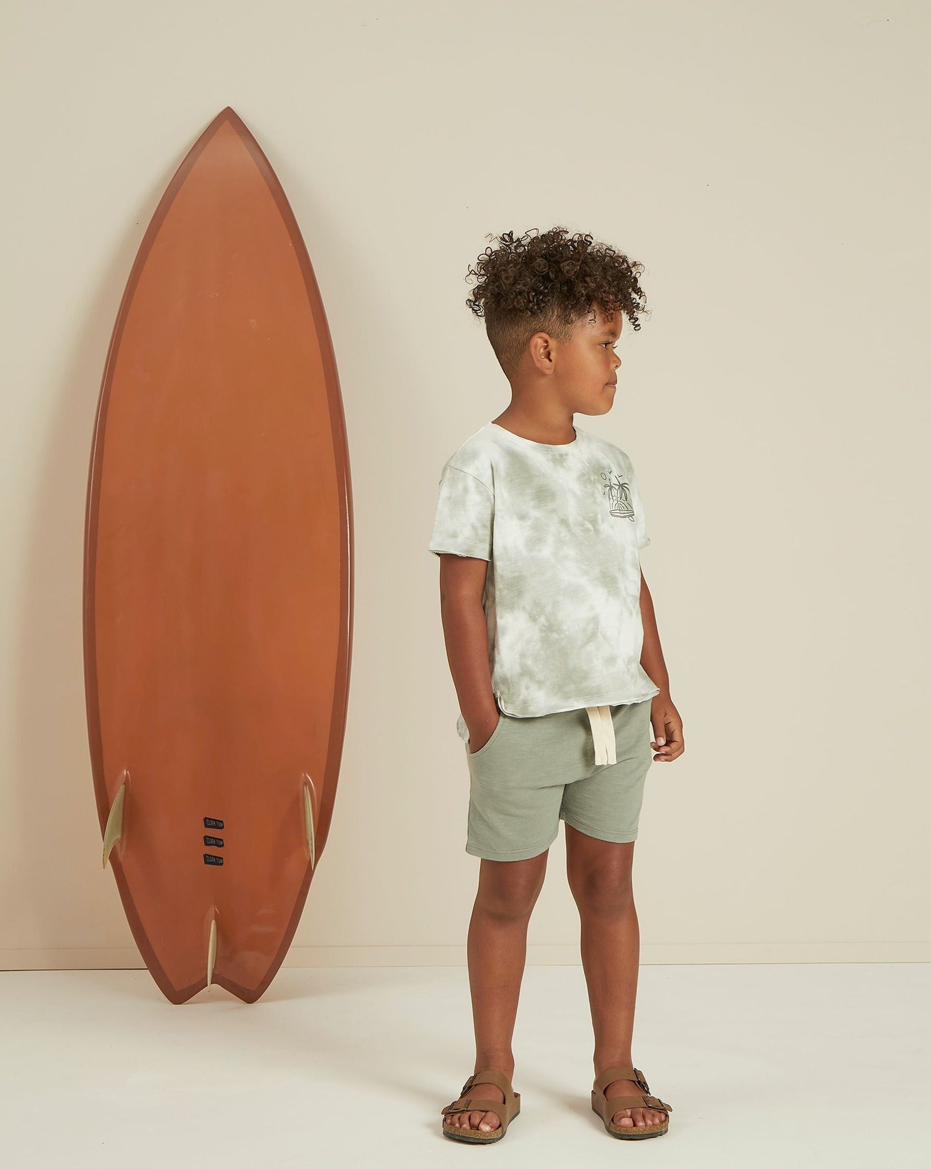 Raw Edge Tee | Aqua Tie Dye | Bohemian Mama