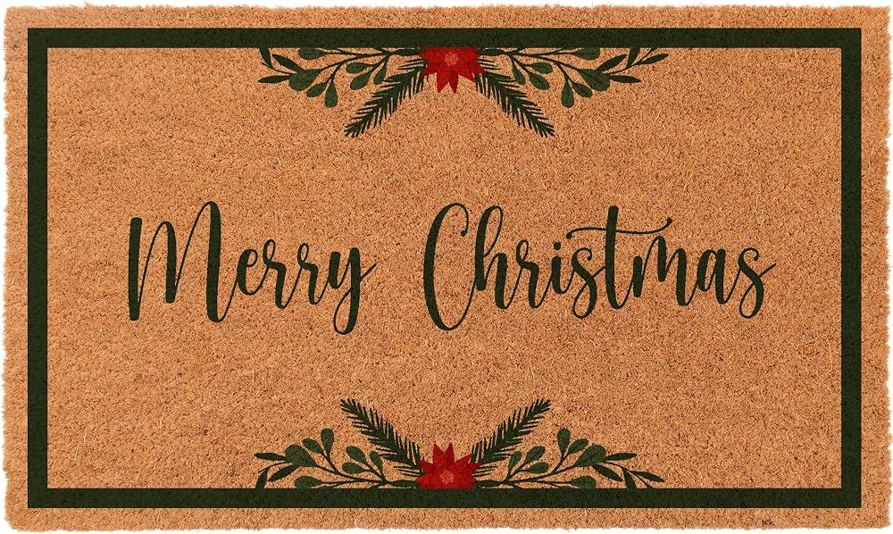 COCO MATS 'N MORE Christmas Mats Made in USA - Merry Christmas Border | Size: 18" x 30" x 0.6" - ... | Amazon (US)