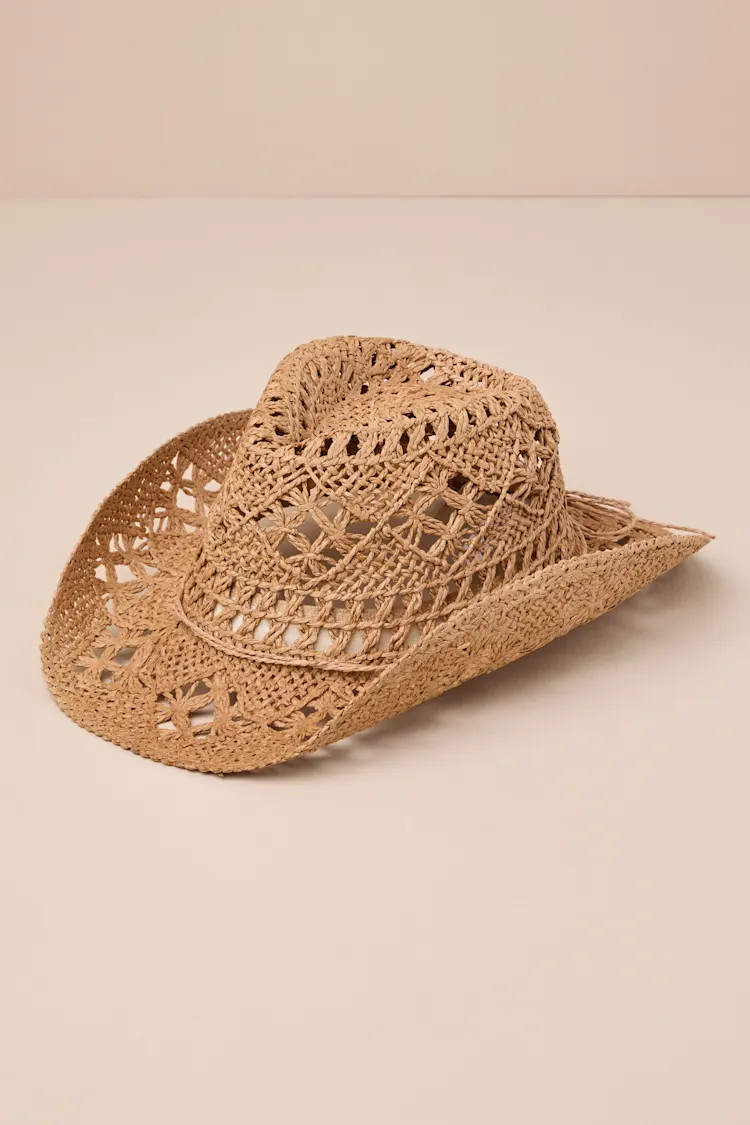 Rodeo Charm Tan Woven Cowboy Hat | Lulus
