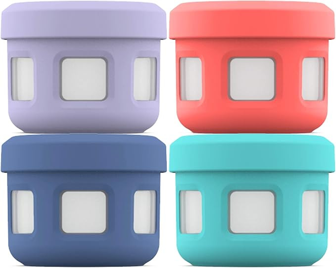 Ello Plastic Reusable Condiment Travel Containers with Screw-Top Leak Proof Lid, 5 oz, Fruit Cobb... | Amazon (US)