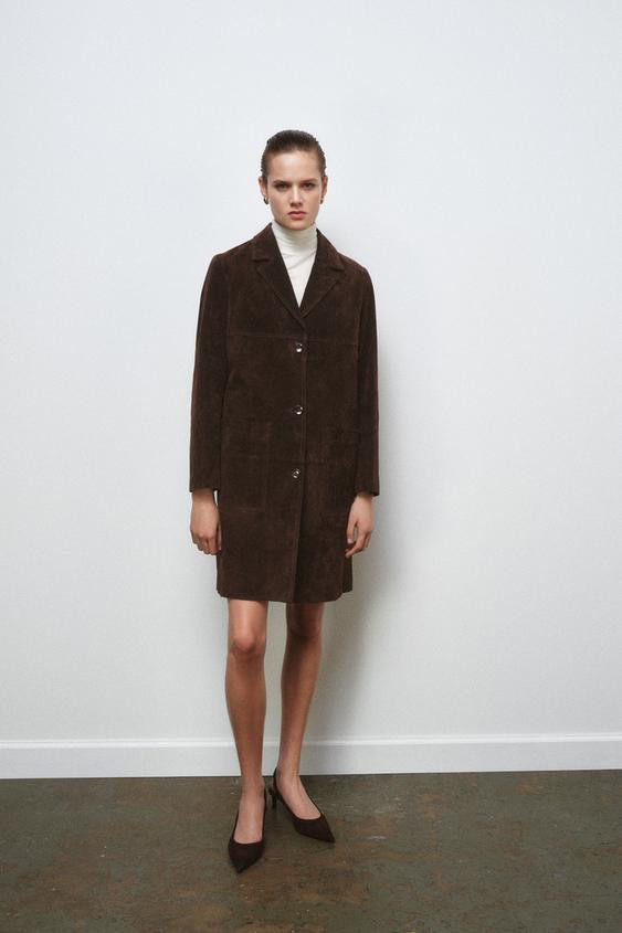 100% SUEDE COAT ZW COLLECTION LIMITED EDITION | Zara US