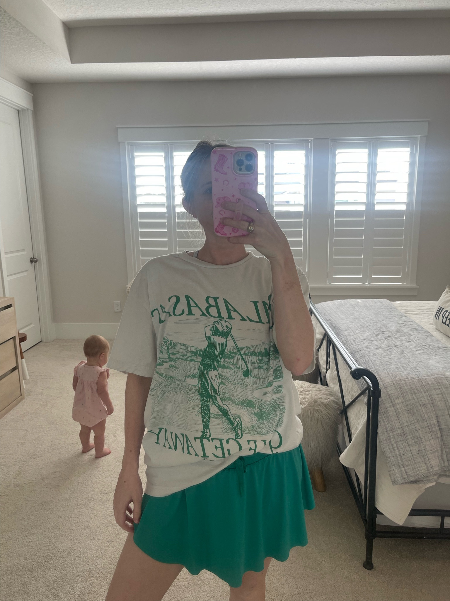 Oversized graphic tee and a fun skirt!! Love this outfit for an affordable everyday look 

#LTKActive #LTKStyleTip #LTKSeasonal