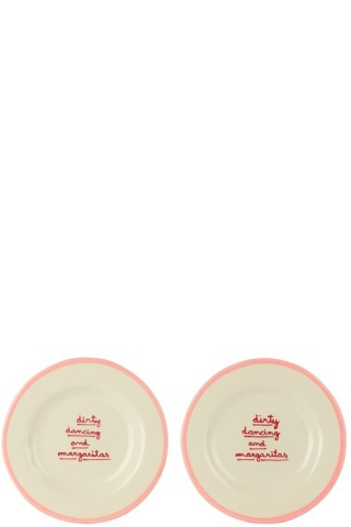 Laetitia Rouget - Pink & Red 'Dirty Dancing' Dessert Plate Set | SSENSE