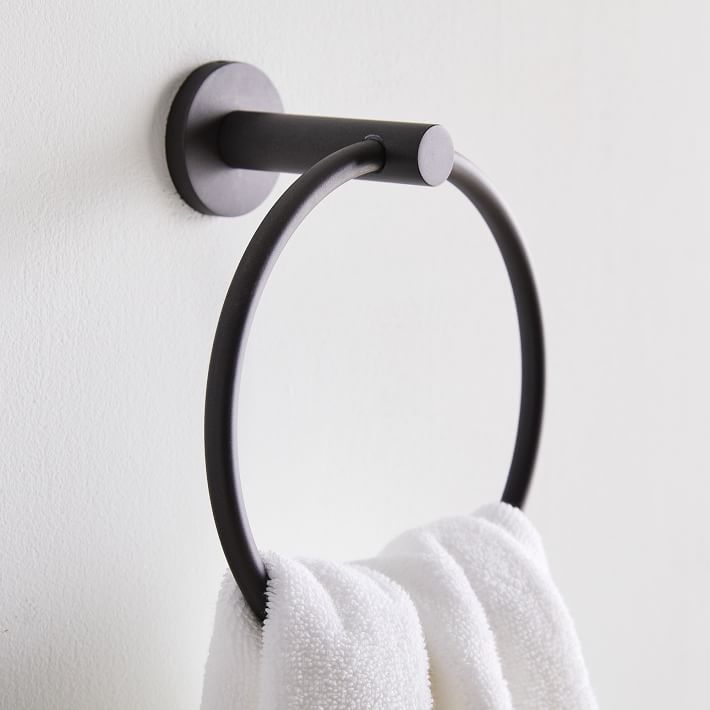 Modern Overhang Bathroom Hardware - Matte Black | West Elm (US)