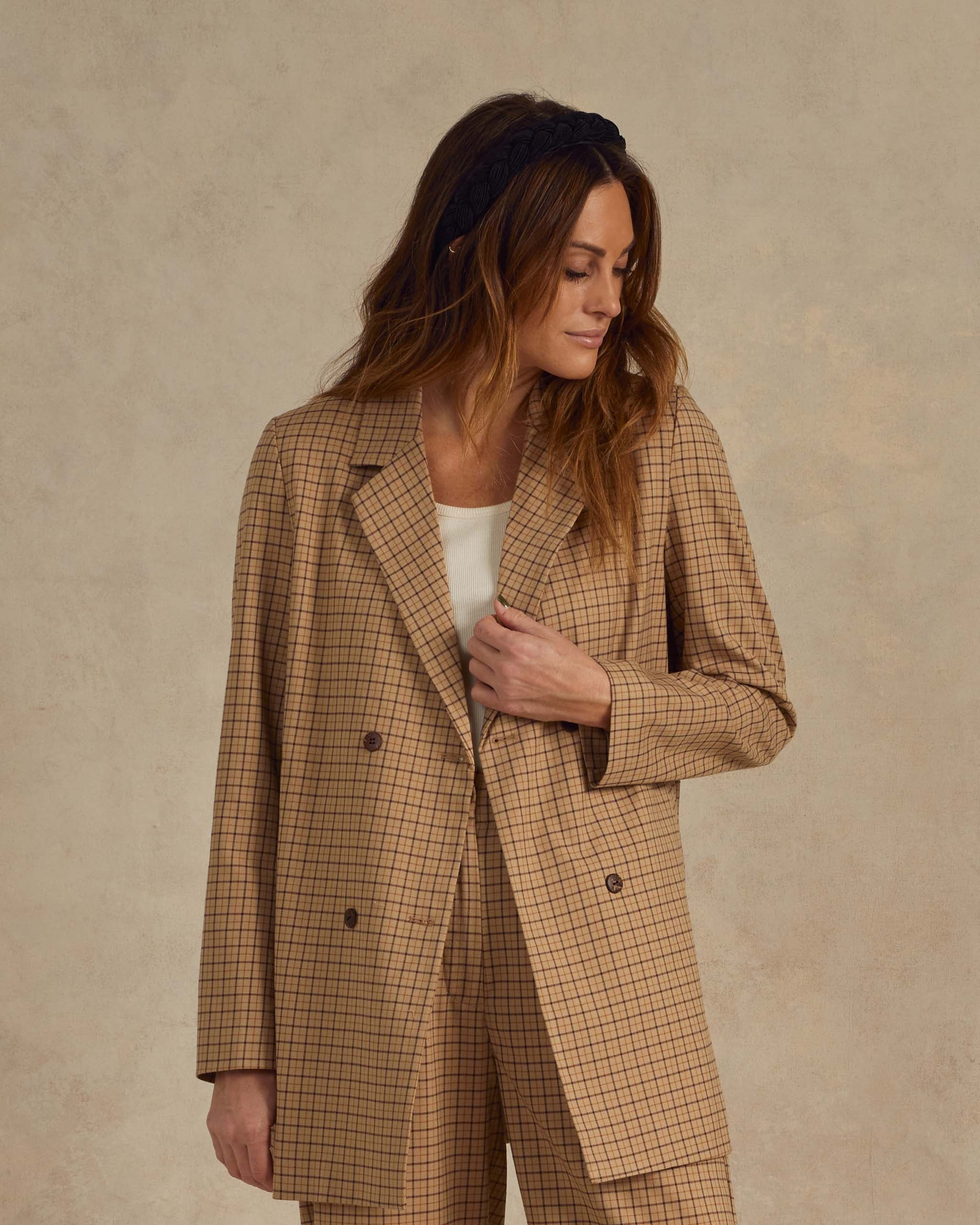 Double Breasted Blazer | Autumn Plaid | Rylee + Cru