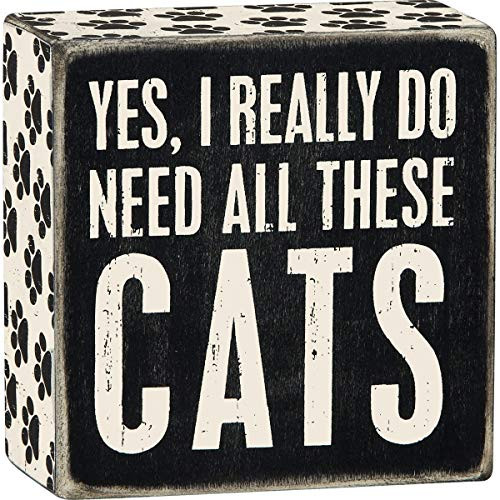 Amazon.com: Primitives by Kathy Word Box Sign, 4" Square, Yes, Cats : Home & Kitchen | Amazon (US)